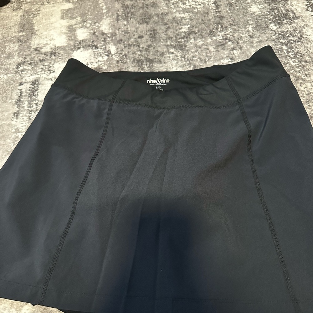 Women's Black A-Line Golf Skort
